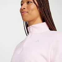 adidas Womens Mock Neck Long Sleeve Active Quarter-Zip Pullover