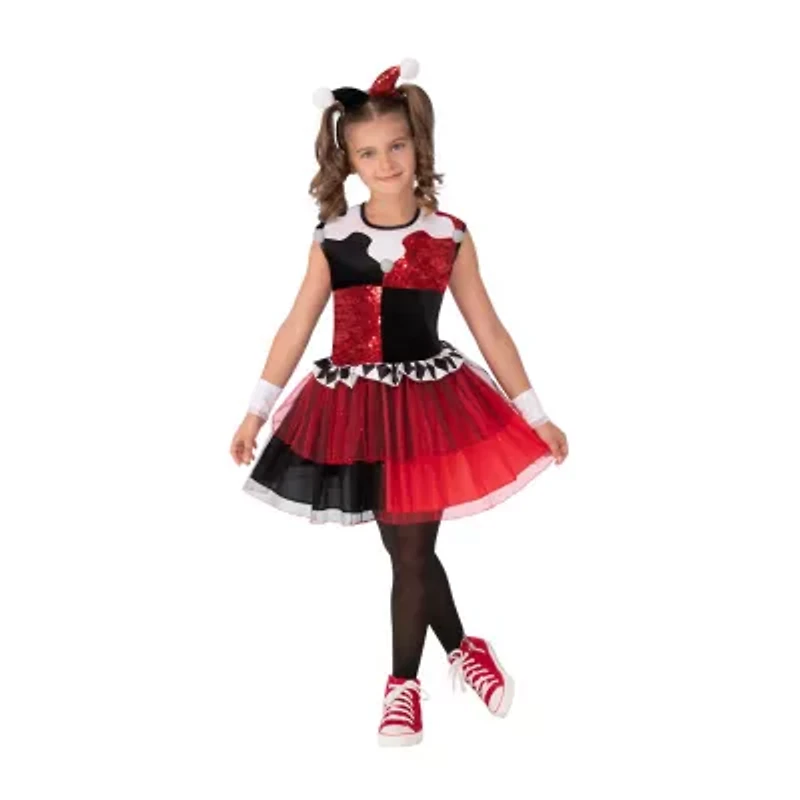 Little & Big Kid Girls Harley Quinn DC Comics 4-pc. Costume