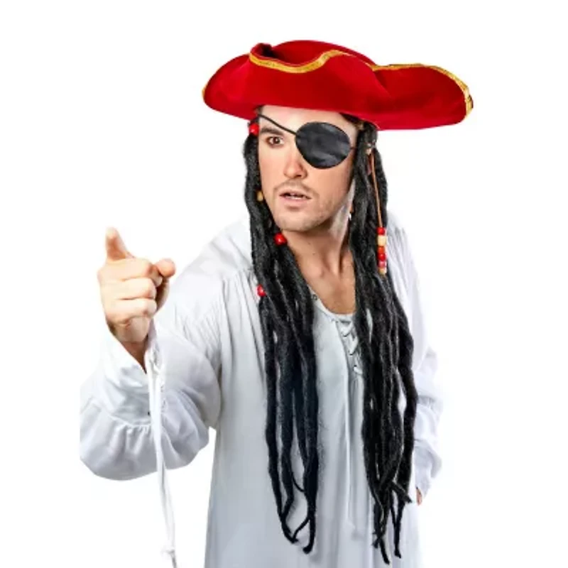 Mens Rum Pirate Hat Costume Accessory