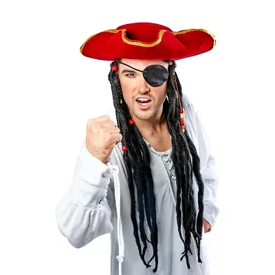 Mens Rum Pirate Hat Costume Accessory