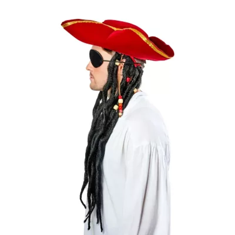 Mens Rum Pirate Hat Costume Accessory