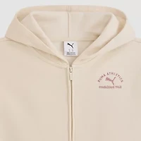 PUMA Big Kid Girls Long Sleeve Fleece Zipper Active Hoodie