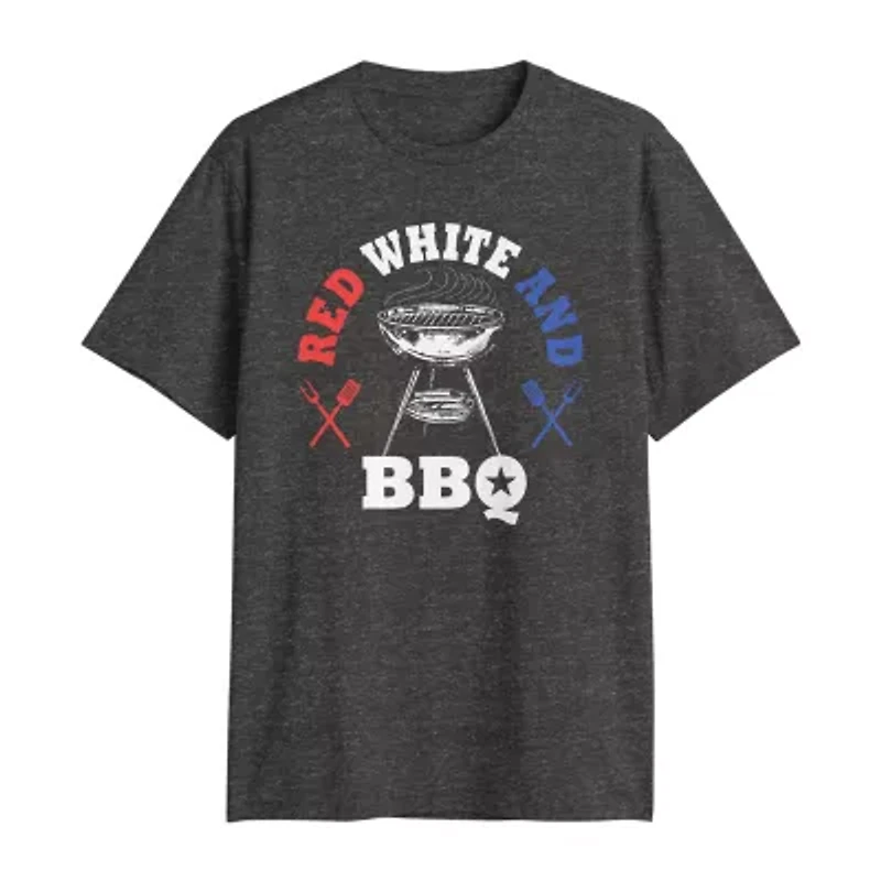 Mens Crew Neck Short Sleeve Regular Fit Big and Tall Graphic T-Shirt