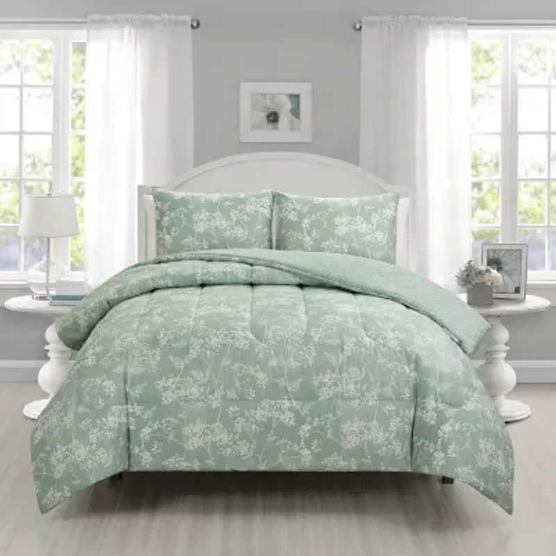 Richmond Park Drea 3-pc. Floral Reversible Midweight Comforter Set