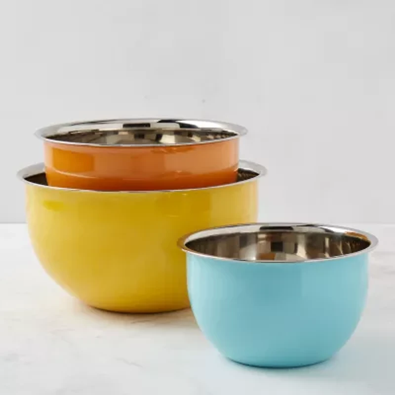 Infuse Stainless Steel 3-pc. Nesting Mixing Bowl Set