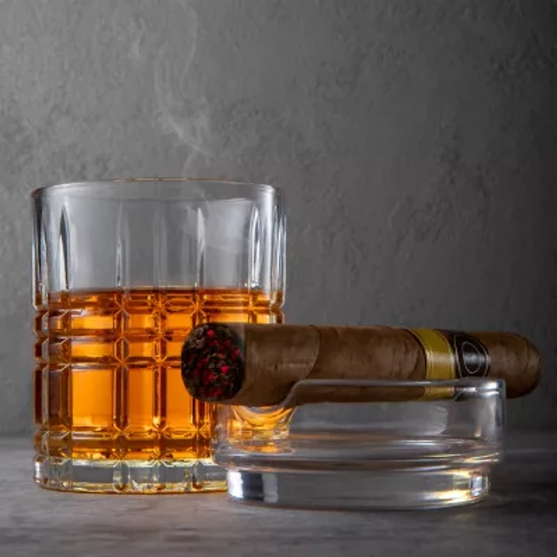 Godinger Silver Whiskey and Rye Double Old Fashioned Cigar Glass Set