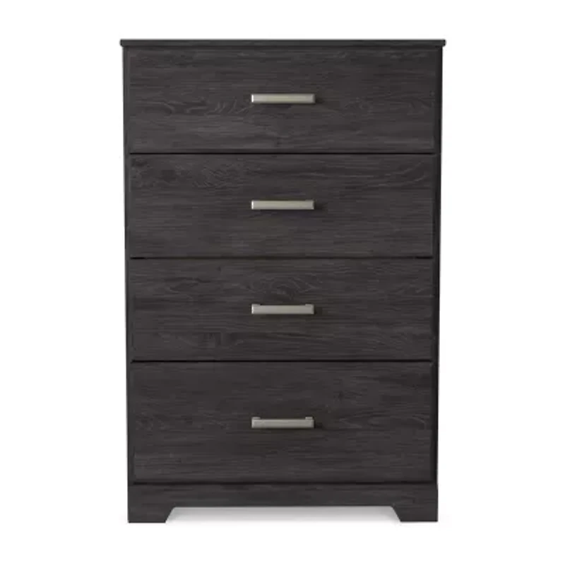 Signature Design by Ashley Belachime 4-Drawer Chest of Drawers in Charcoal