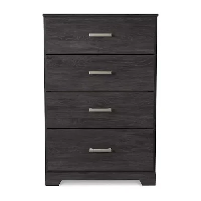 Signature Design by Ashley Belachime 4-Drawer Chest of Drawers in Charcoal