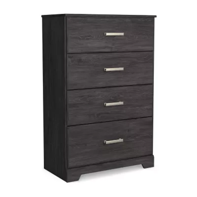 Signature Design by Ashley Belachime 4-Drawer Chest of Drawers in Charcoal