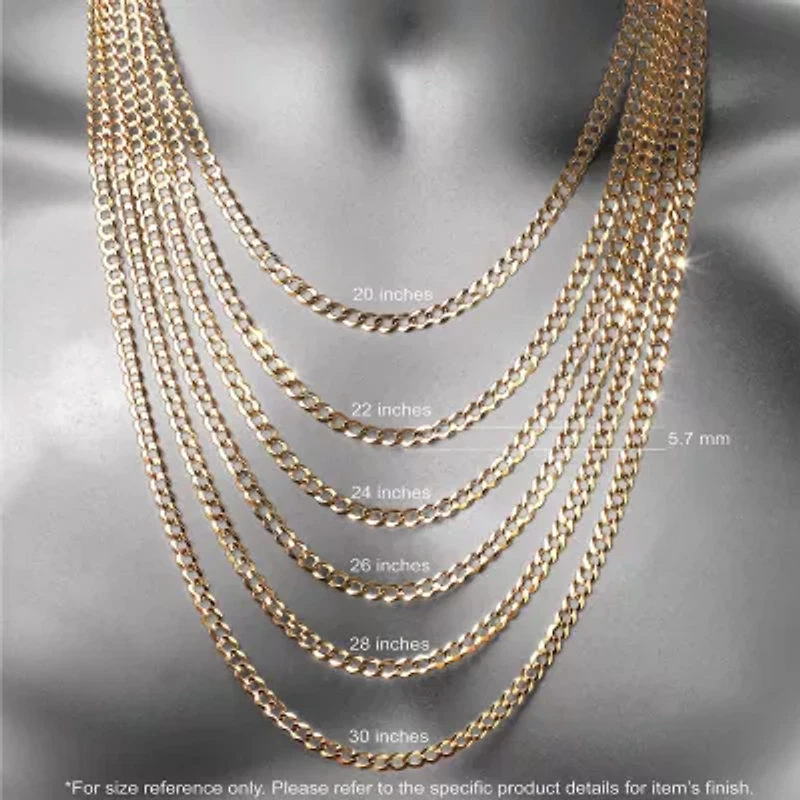 Womens 10K Gold 20 Inch Rope Chain Necklace
