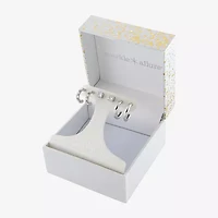 Sparkle Allure Womens Crystal 3 Pair Earring Set