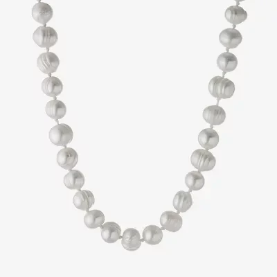 Silver Treasures Womens White 16 Inch Strand Necklace