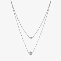 Silver Treasures Womens White 16 Inch Strand Necklace