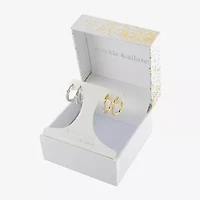 Sparkle Allure Womens Crystal 2 Pair Earring Set