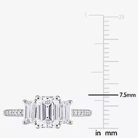 Womens 1 3/4 CT. T.W. Lab Created White Moissanite 10K Gold Engagement Ring