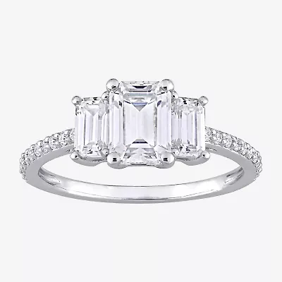 Womens 1 3/4 CT. T.W. Lab Created White Moissanite 10K Gold Engagement Ring