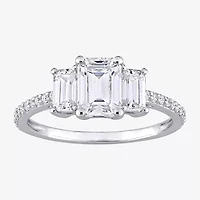 Womens 1 3/4 CT. T.W. Lab Created White Moissanite 10K Gold Engagement Ring