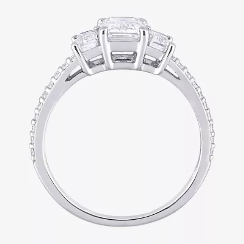 Womens 1 3/4 CT. T.W. Lab Created White Moissanite 10K Gold Engagement Ring