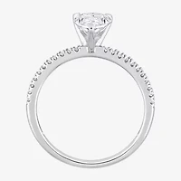 Womens 1/10 CT. T.W. Lab Created White Moissanite 14K Gold Solitaire Engagement Ring