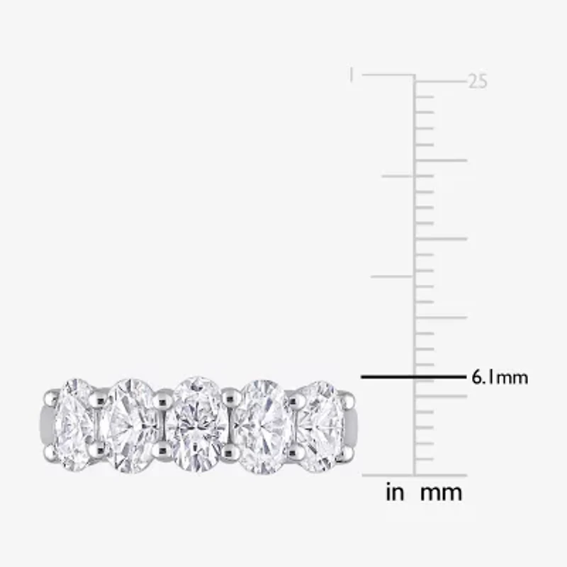 Womens 2MM 2 1/2 CT. T.W. Lab Created White Moissanite 10K Gold Eternity Band