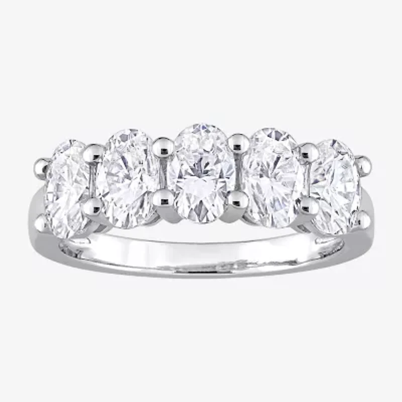 Womens 2MM 2 1/2 CT. T.W. Lab Created White Moissanite 10K Gold Eternity Band