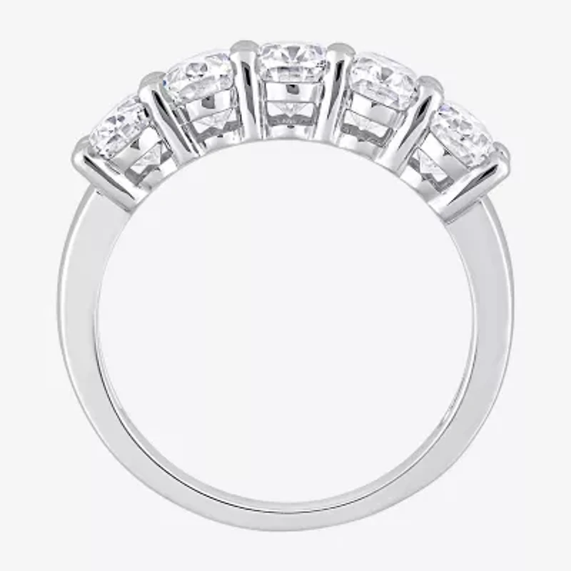 Womens 2MM 2 1/2 CT. T.W. Lab Created White Moissanite 10K Gold Eternity Band