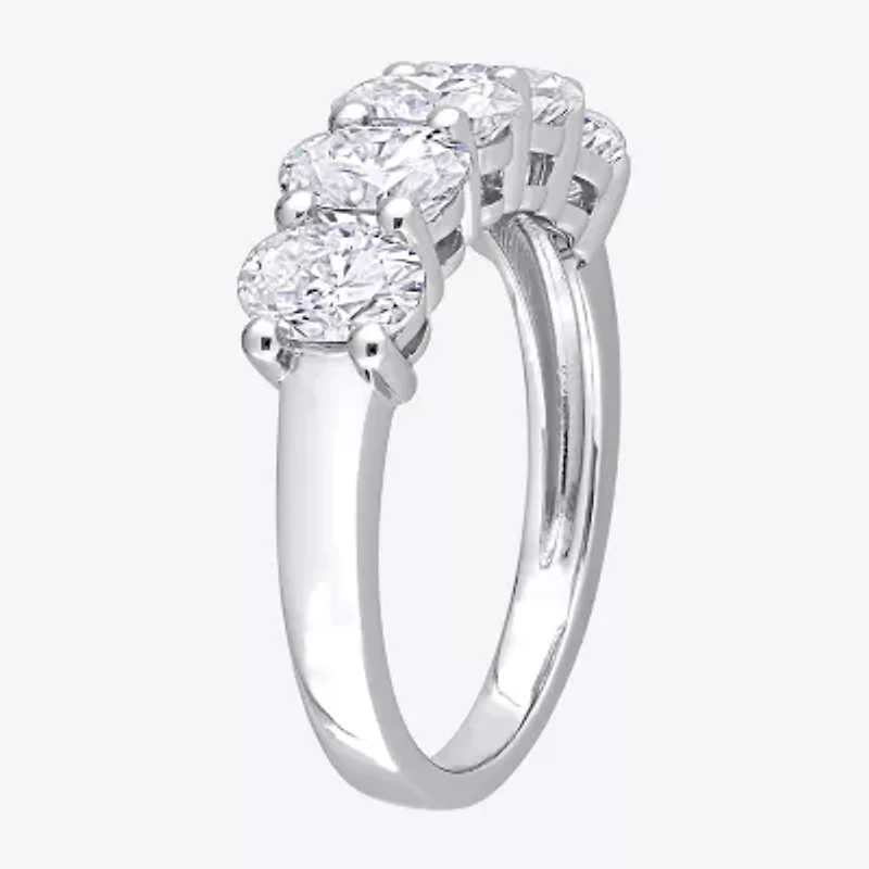 Womens 2MM 2 1/2 CT. T.W. Lab Created White Moissanite 10K Gold Eternity Band