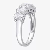 Womens 2MM 2 1/2 CT. T.W. Lab Created White Moissanite 10K Gold Eternity Band