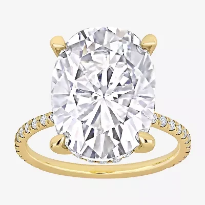 Womens 8 Ct.T.W. Lab Created White Moissanite 10K Gold Solitaire Engagement Ring