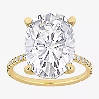 Womens 8 Ct.T.W. Lab Created White Moissanite 10K Gold Solitaire Engagement Ring