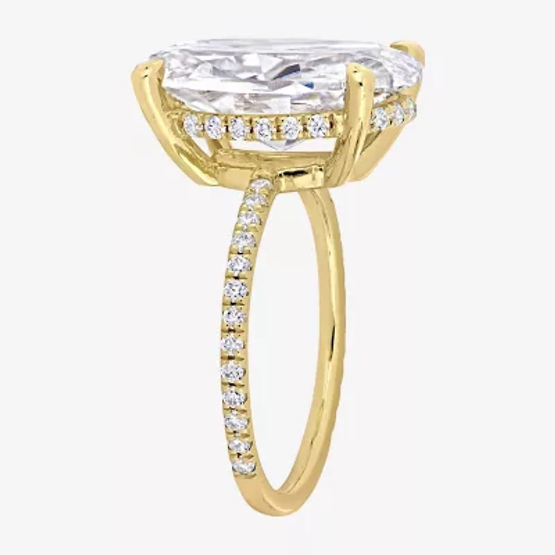Womens 8 Ct.T.W. Lab Created White Moissanite 10K Gold Solitaire Engagement Ring