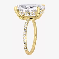 Womens 8 Ct.T.W. Lab Created White Moissanite 10K Gold Solitaire Engagement Ring