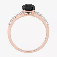 Midnight Black Womens 1 1/4 CT. T.W. Natural Diamond 14K Rose Gold Round Engagement Ring