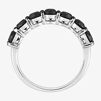 Midnight Black 7-Stone Womens 1 3/4 CT. T.W. Natural Diamond 10K White Gold Anniversary Wedding Band