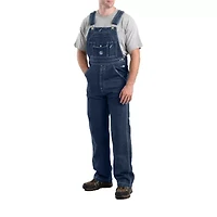 Berne Vintage Washed Denim Bib Mens Workwear Overall
