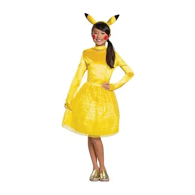 Little & Big Kid Girls Pikachu Classic Pokeman Costume