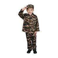 Little & Big Kid Boys Army Costume