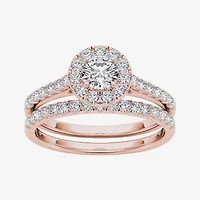 1 CT.T.W. Natural Diamond 10K Rose Gold Bridal Set