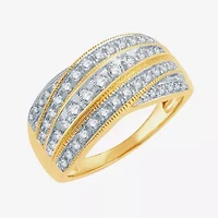 1/2 CT.T.W. Natural Diamond 10K Yellow Gold Wedding Band