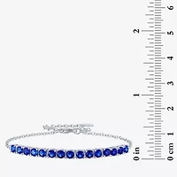 Gemstone Sterling Silver Tennis Bracelet