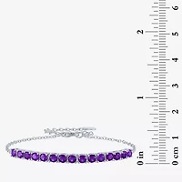 Gemstone Sterling Silver Tennis Bracelet