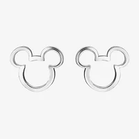 Disney Mickey Outline Sterling Silver Stud Earrings
