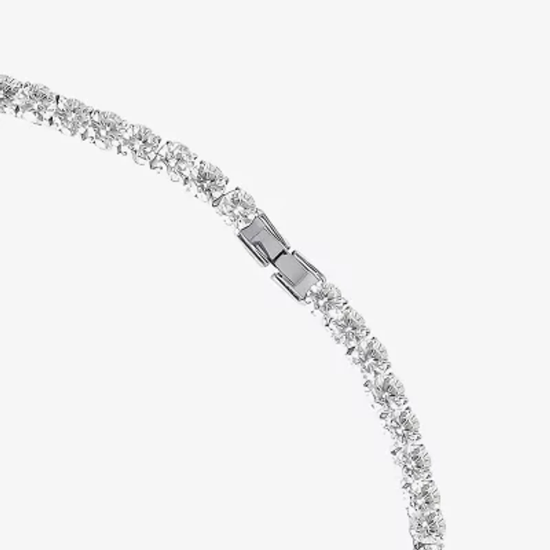Shaquille O'Neal XLG Mens Cubic Zirconia Stainless Steel 22 Inch Tennis Necklace