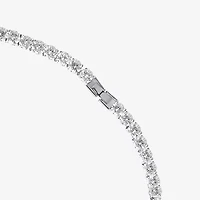 Shaquille O'Neal XLG Mens Cubic Zirconia Stainless Steel 22 Inch Tennis Necklace