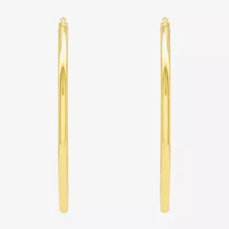 14K Gold over Silver 50mm Hoop Earrings