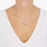 Limited Quantities! Soccer Ball Womens Multi Color Crystal Sterling Silver 18 Inch Pendant Necklace
