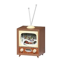 Roman 5.75in Musical Led Train Tv Plays Music Christmas Tabletop Decor