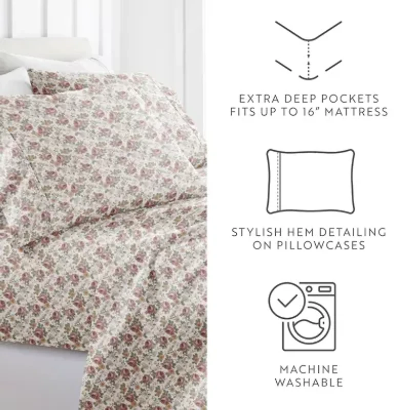 Casual Comfort Blooming Floral Patterned Sheet Set