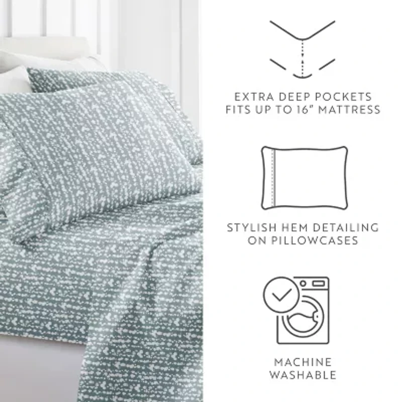 Casual Comfort Cloud Burst Patterned Sheet Set