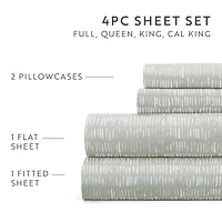 Casual Comfort Dashed Lines Patterned Sheet Set